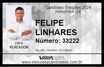 Candidato FELIPE LINHARES 2024 - PARAIPABA - Eleições