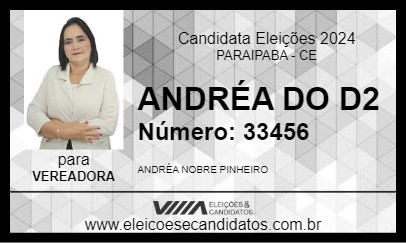 Candidato ANDRÉA DO D2 2024 - PARAIPABA - Eleições