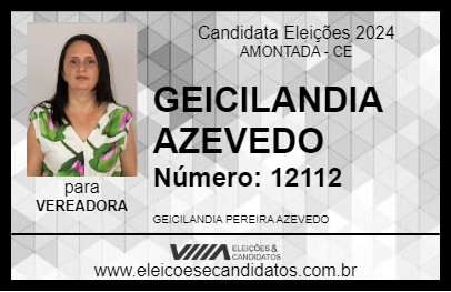 Candidato GEICILANDIA AZEVEDO 2024 - AMONTADA - Eleições