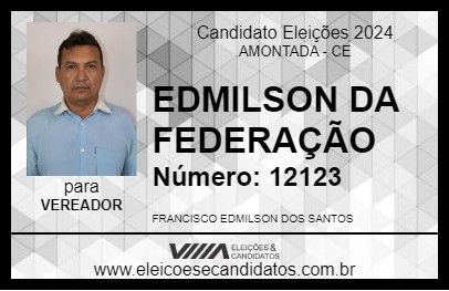 Candidato EDMILSON DA FEDERAÇÃO 2024 - AMONTADA - Eleições