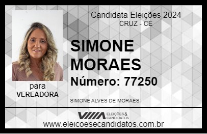 Candidato SIMONE MORAES 2024 - CRUZ - Eleições