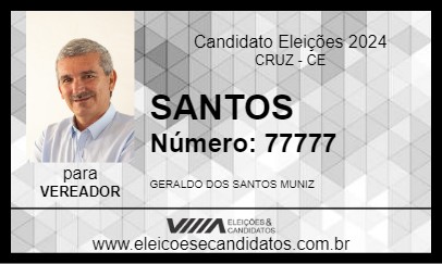 Candidato SANTOS 2024 - CRUZ - Eleições