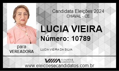 Candidato LUCIA VIEIRA 2024 - CHAVAL - Eleições