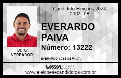 Candidato EVERARDO PAIVA 2024 - CRUZ - Eleições