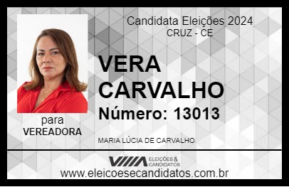 Candidato VERA CARVALHO 2024 - CRUZ - Eleições