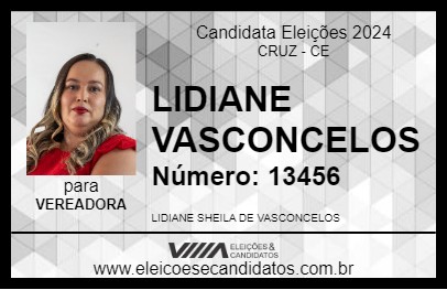 Candidato LIDIANE VASCONCELOS 2024 - CRUZ - Eleições