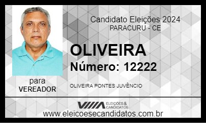 Candidato OLIVEIRA 2024 - PARACURU - Eleições