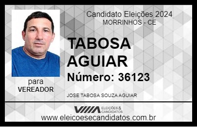 Candidato TABOSA AGUIAR 2024 - MORRINHOS - Eleições