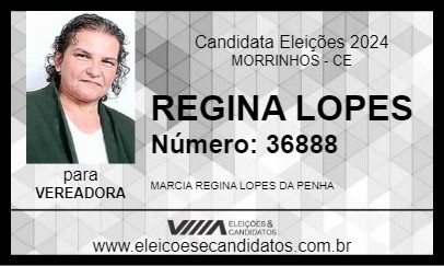 Candidato REGINA LOPES 2024 - MORRINHOS - Eleições