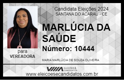 Candidato MARLÚCIA DA SAÚDE 2024 - SANTANA DO ACARAÚ - Eleições