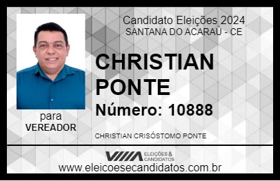 Candidato CHRISTIAN PONTE 2024 - SANTANA DO ACARAÚ - Eleições