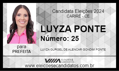 Candidato LUYZA PONTE 2024 - CARIRÉ - Eleições