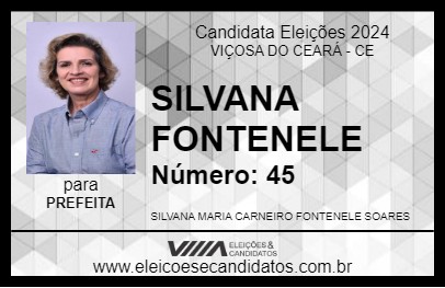 Candidato SILVANA FONTENELE 2024 - VIÇOSA DO CEARÁ - Eleições