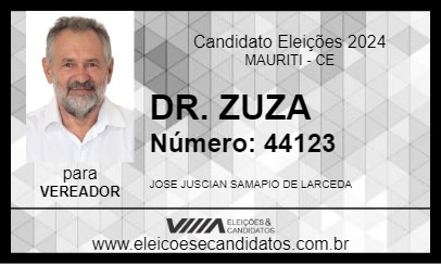 Candidato DR. ZUZA 2024 - MAURITI - Eleições