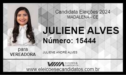 Candidato JULIENE ALVES 2024 - MADALENA - Eleições