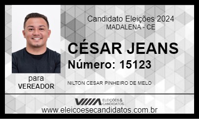 Candidato CÉSAR JEANS 2024 - MADALENA - Eleições