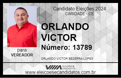 Candidato ORLANDO VICTOR 2024 - CARIDADE - Eleições