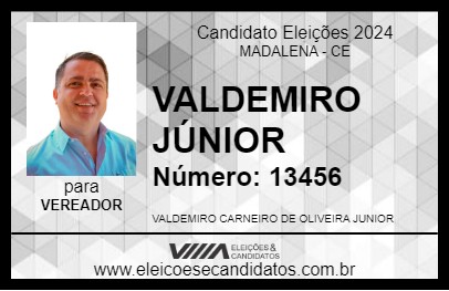 Candidato VALDEMIRO JÚNIOR 2024 - MADALENA - Eleições