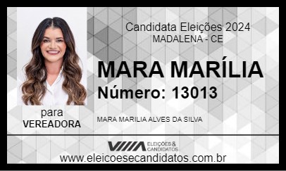 Candidato MARA MARÍLIA 2024 - MADALENA - Eleições