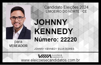 Candidato JOHNNY KENNEDY 2024 - LIMOEIRO DO NORTE - Eleições