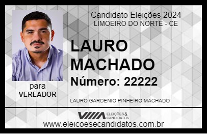 Candidato LAURO MACHADO 2024 - LIMOEIRO DO NORTE - Eleições