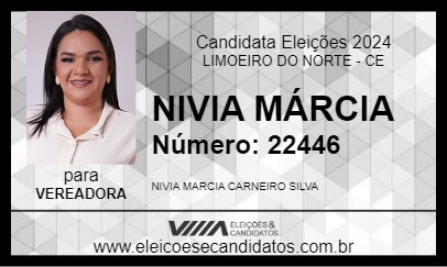 Candidato NIVIA MÁRCIA 2024 - LIMOEIRO DO NORTE - Eleições