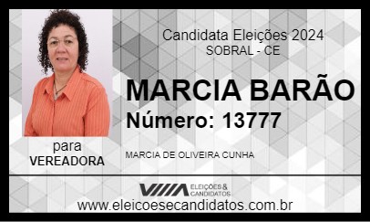 Candidato MARCIA BARÃO 2024 - SOBRAL - Eleições