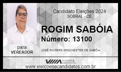 Candidato ROGIM SABÓIA 2024 - SOBRAL - Eleições