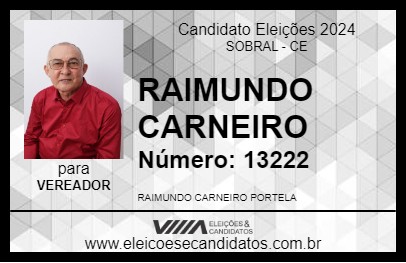 Candidato RAIMUNDO CARNEIRO 2024 - SOBRAL - Eleições