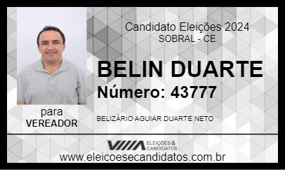 Candidato BELIN DUARTE 2024 - SOBRAL - Eleições