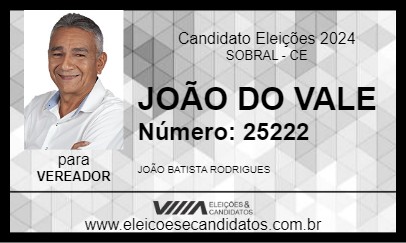 Candidato JOÃO DO VALE 2024 - SOBRAL - Eleições