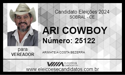 Candidato ARI COWBOY 2024 - SOBRAL - Eleições