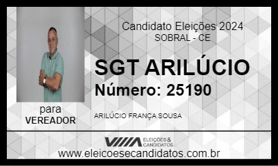 Candidato SGT ARILÚCIO 2024 - SOBRAL - Eleições