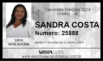 Candidato SANDRA COSTA 2024 - SOBRAL - Eleições