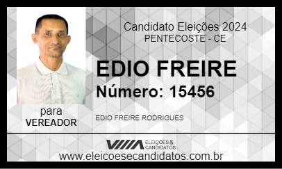 Candidato EDIO FREIRE 2024 - PENTECOSTE - Eleições