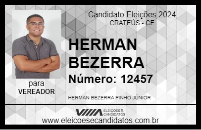 Candidato HERMAN BEZERRA 2024 - CRATEÚS - Eleições