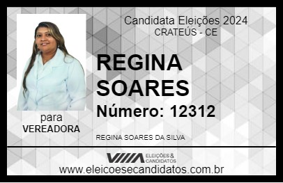 Candidato REGINA SOARES 2024 - CRATEÚS - Eleições