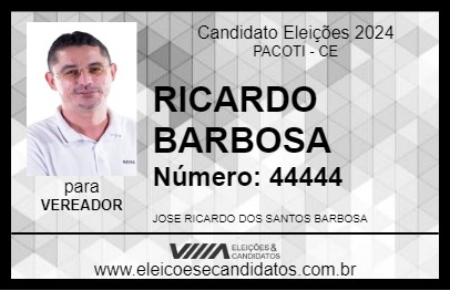 Candidato RICARDO DO DEDÉ 2024 - PACOTI - Eleições