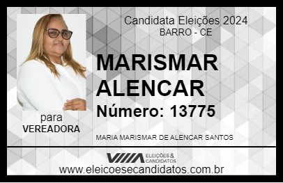 Candidato MARISMAR ALENCAR 2024 - BARRO - Eleições