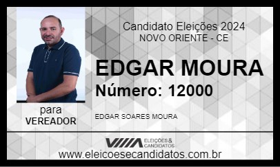 Candidato EDGAR MOURA 2024 - NOVO ORIENTE - Eleições