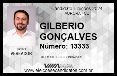 Candidato GILBERIO GONÇALVES 2024 - AURORA - Eleições