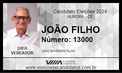 Candidato JOÃO FILHO 2024 - AURORA - Eleições