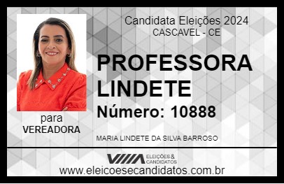 Candidato PROFESSORA LINDETE  2024 - CASCAVEL - Eleições