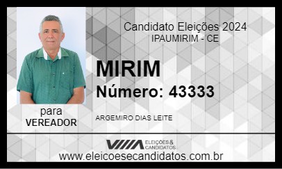 Candidato MIRIM 2024 - IPAUMIRIM - Eleições