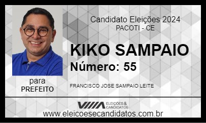 Candidato KIKO SAMPAIO 2024 - PACOTI - Eleições