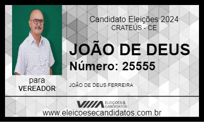 Candidato JOÃO DE DEUS 2024 - CRATEÚS - Eleições