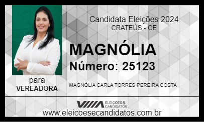 Candidato MAGNÓLIA 2024 - CRATEÚS - Eleições