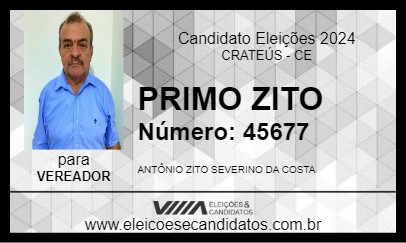 Candidato PRIMO ZITO 2024 - CRATEÚS - Eleições