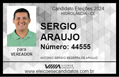 Candidato SERGIO ARAUJO 2024 - HIDROLÂNDIA - Eleições