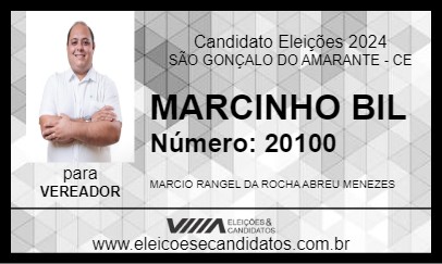 Candidato MARCINHO BIL 2024 - SÃO GONÇALO DO AMARANTE - Eleições